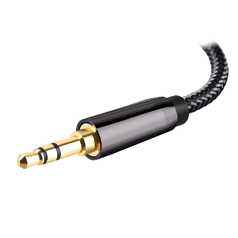 10m Audio Extension Cable AUX Stereo 3.5mm Male to Male Line Nylon Braided Tangle-Free AUX Cord