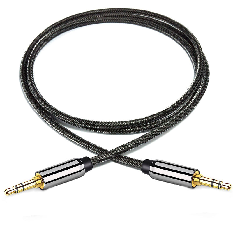 10m Audio Extension Cable AUX Stereo 3.5mm Male to Male Line Nylon Braided Tangle-Free AUX Cord