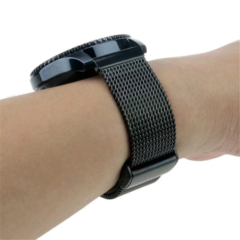 22mm Net Stainless Steel Smart Watch Band Strap for Huawei Watch GT2e/GT2 46mm - Black