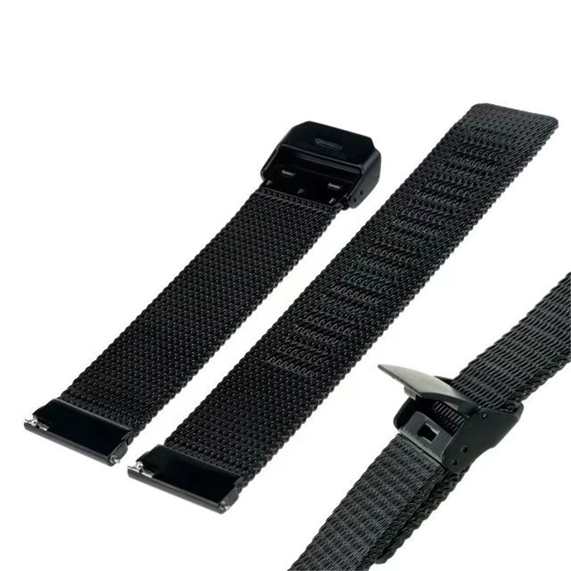 22mm Net Stainless Steel Smart Watch Band Strap for Huawei Watch GT2e/GT2 46mm - Black