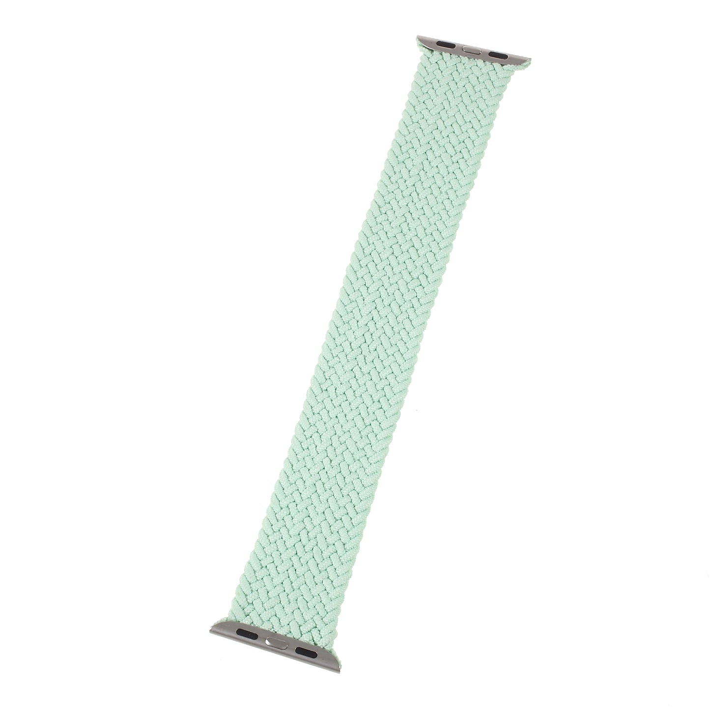 Braided Elastic Solo Loop Nylon Band Military Style Replacement Watch Strap for Apple Watch Ultra 49mm / Series 8 / 7 45mm 6 / 5 / 4 / SE / SE (2022) 44mm / Series 3 / 2 / 1 42mm (Size: L) - Light Green