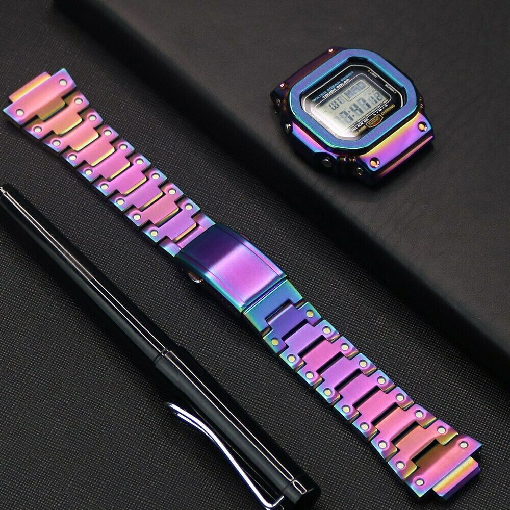 Stainless Steel Watch Band Replacement + Watch Cover for Casio G-SHOCK GW-5000 / 5035 / DW5600 - Multi-color
