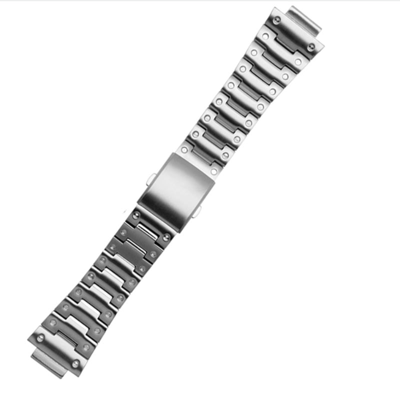 Metal Watch Band Replacement for Casio G-SHOCK GW-5000/5035/DW5600/GW-M5610 - Silver