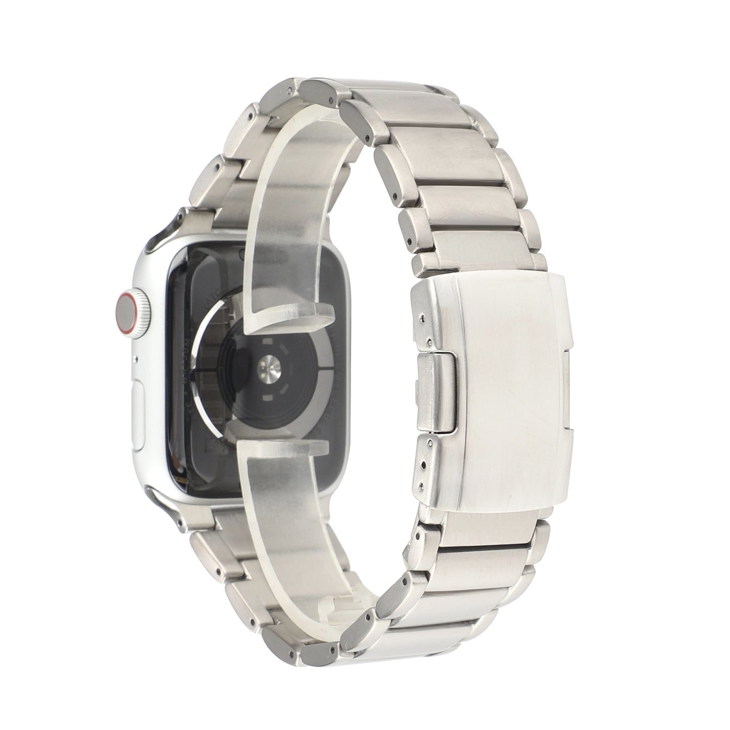 One Bead Titanium Steel Watchband Replacement Strap for Apple Watch Ultra 49mm / Series 8 / 7 45mm / Series 6 / 5 / 4 / SE / SE (2022) 44mm / Series 3 / 2 / 1 42mm - Silver