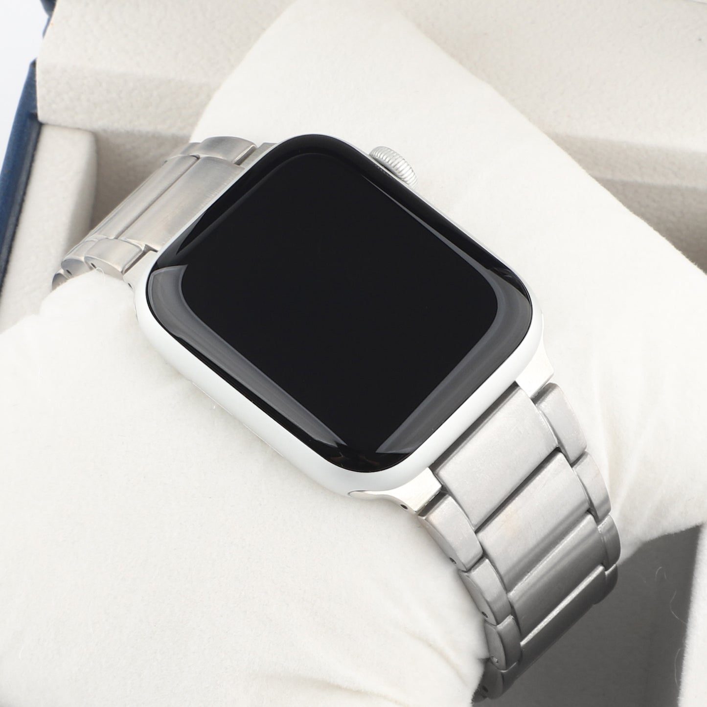 One Bead Titanium Steel Watchband Replacement Strap for Apple Watch Ultra 49mm / Series 8 / 7 45mm / Series 6 / 5 / 4 / SE / SE (2022) 44mm / Series 3 / 2 / 1 42mm - Silver