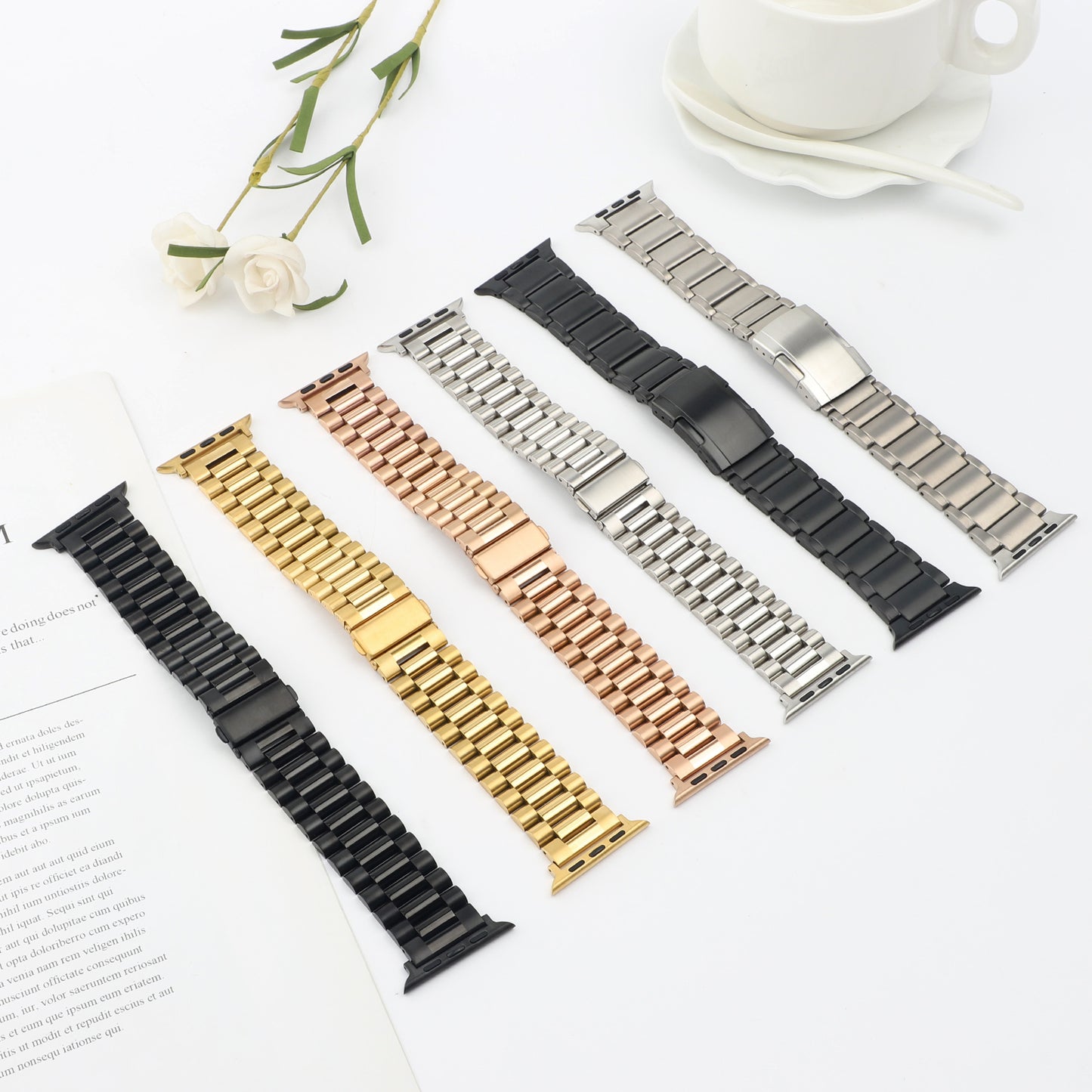 One Bead Titanium Steel Watchband Replacement Strap for Apple Watch Ultra 49mm / Series 8 / 7 45mm / Series 6 / 5 / 4 / SE / SE (2022) 44mm / Series 3 / 2 / 1 42mm - Silver