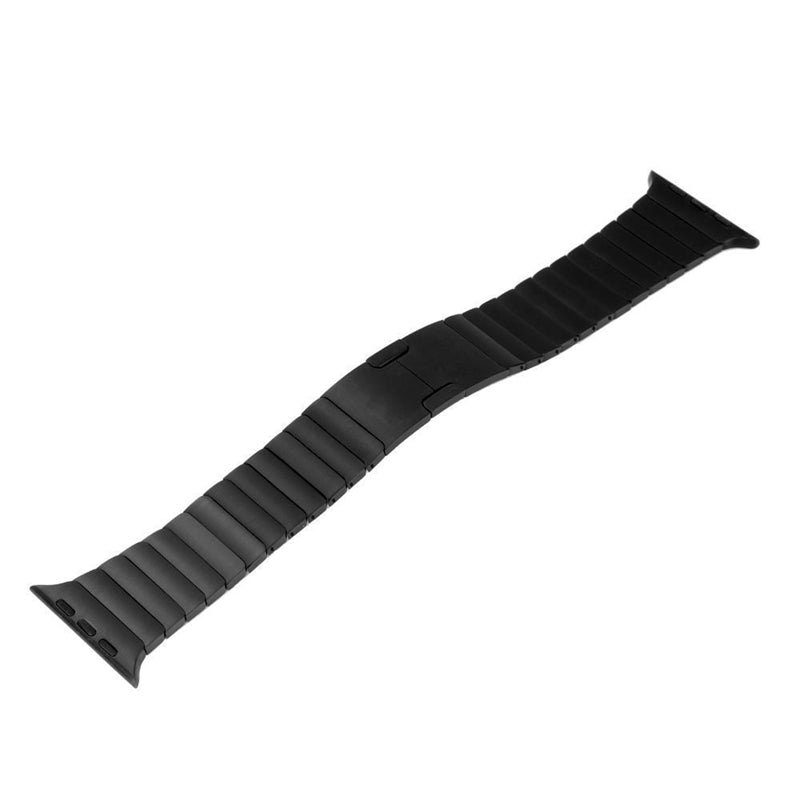 For Apple Watch Series 8 / 7 41mm / 6 / SE / SE (2022) / 5 / 4 40mm / 3 / 2 / 1 38mm Wrist Strap Stainless Steel Watch Band - Black