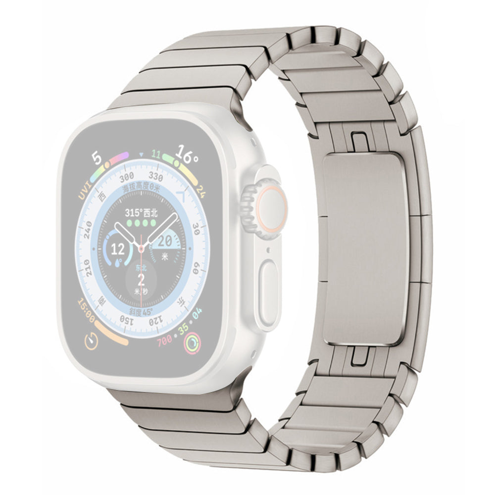 For Apple Watch Series 8 / 7 41mm / 6 / SE / SE (2022) / 5 / 4 40mm / 3 / 2 / 1 38mm Wrist Strap Stainless Steel Watch Band - Starlight