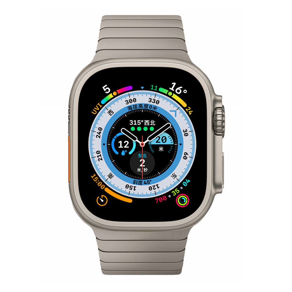 For Apple Watch Series 8 / 7 41mm / 6 / SE / SE (2022) / 5 / 4 40mm / 3 / 2 / 1 38mm Wrist Strap Stainless Steel Watch Band - Starlight