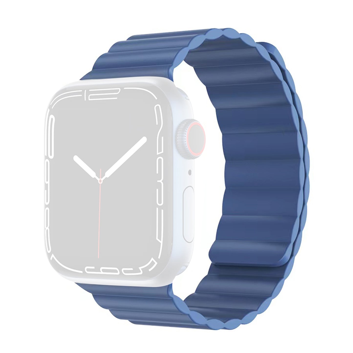 MUTURAL Modi Series Sweatproof Silicone Watch Band Adjustable Magnetic Wrist Strap for Apple Watch Series 8 41mm / Series 7 41mm / 6 / 5 / 4 / SE / SE(2022) 40mm / 3 / 2 / 1 38mm - Blue