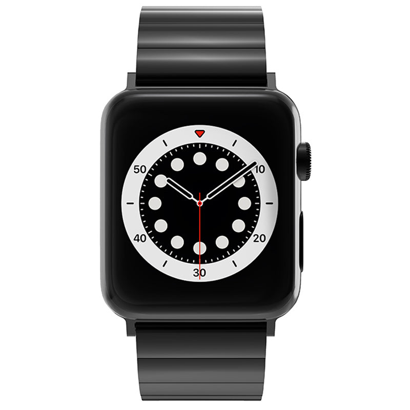 Metal Watch Strap Smart Watch Band Replacement for Apple Watch Series 8 41mm / Series 7 41mm / Watch Series 6 / 5 / 4 / SE / SE(2022) 40mm / Watch Series 1 / 2 / 3 38mm - Black
