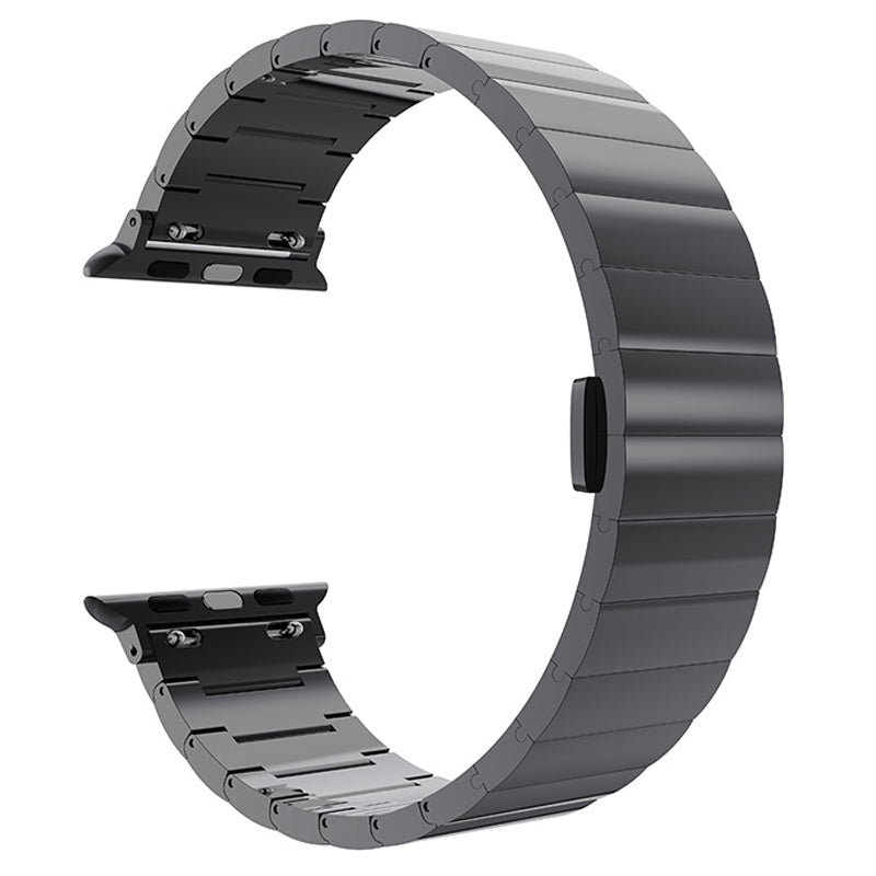 Metal Watch Strap Smart Watch Band Replacement for Apple Watch Series 8 41mm / Series 7 41mm / Watch Series 6 / 5 / 4 / SE / SE(2022) 40mm / Watch Series 1 / 2 / 3 38mm - Black