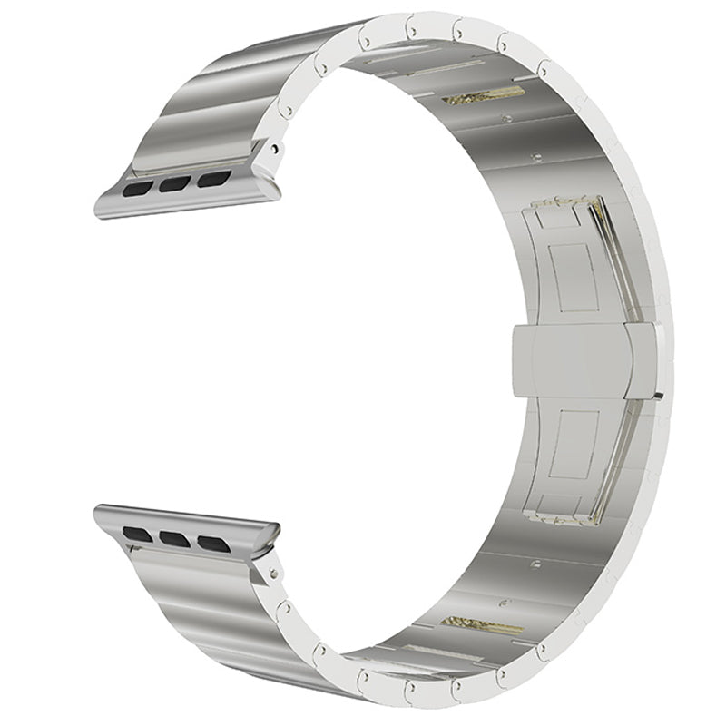 Metal Watch Strap Smart Watch Band Replacement for Apple Watch Series 8 41mm / Series 7 41mm / Watch Series 6 / 5 / 4 / SE / SE(2022) 40mm / Watch Series 1 / 2 / 3 38mm - Silver