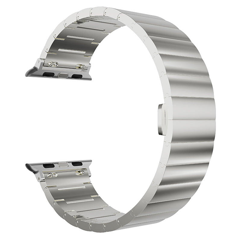 Metal Watch Strap Smart Watch Band Replacement for Apple Watch Series 8 41mm / Series 7 41mm / Watch Series 6 / 5 / 4 / SE / SE(2022) 40mm / Watch Series 1 / 2 / 3 38mm - Silver