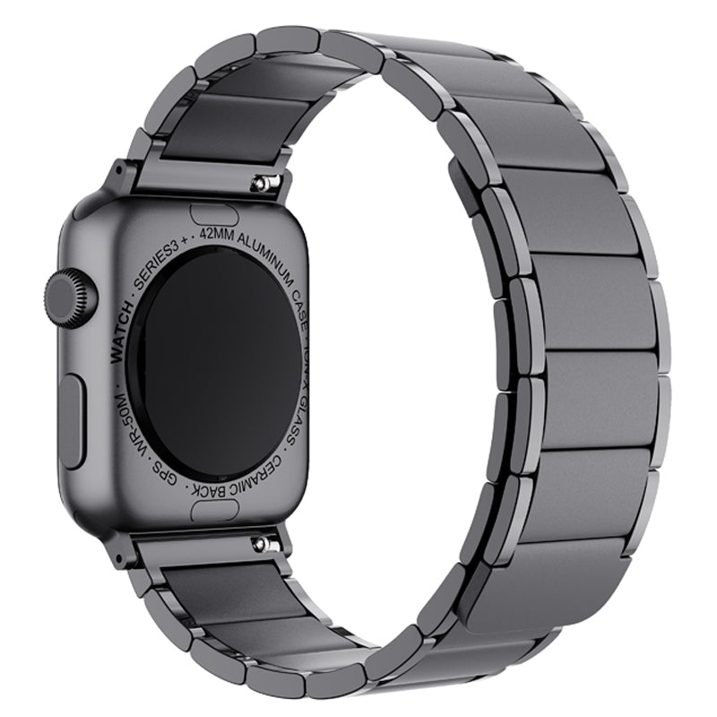 Magnetic Lock Adjustable Metal Watch Strap Watchband Replacement for Apple Watch Series 8 41mm / Series 7 41mm / 6 / 5 / 4 / SE / SE(2022) 40mm / 3 / 2 / 1 38mm - Black