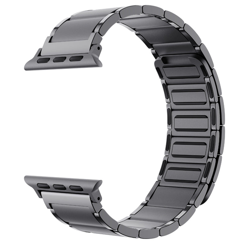 Magnetic Lock Adjustable Metal Watch Strap Watchband Replacement for Apple Watch Series 8 41mm / Series 7 41mm / 6 / 5 / 4 / SE / SE(2022) 40mm / 3 / 2 / 1 38mm - Black