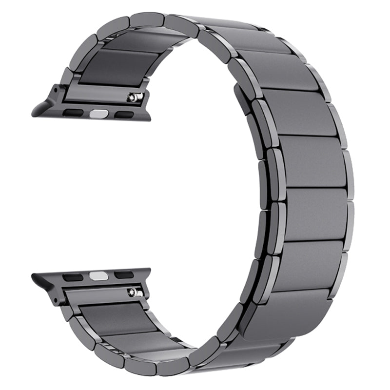 Magnetic Lock Adjustable Metal Watch Strap Watchband Replacement for Apple Watch Series 8 41mm / Series 7 41mm / 6 / 5 / 4 / SE / SE(2022) 40mm / 3 / 2 / 1 38mm - Black