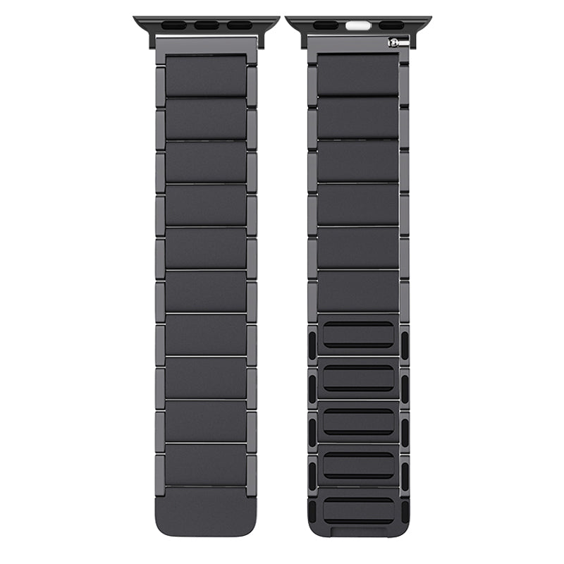 Magnetic Lock Adjustable Metal Watch Strap Watchband Replacement for Apple Watch Series 8 41mm / Series 7 41mm / 6 / 5 / 4 / SE / SE(2022) 40mm / 3 / 2 / 1 38mm - Black