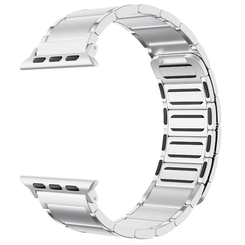 Magnetic Lock Adjustable Metal Watch Strap Watchband Replacement for Apple Watch Series 8 41mm / Series 7 41mm / 6 / 5 / 4 / SE / SE(2022) 40mm / 3 / 2 / 1 38mm - Silver