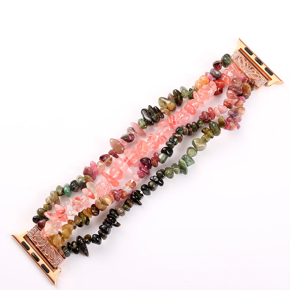 Natural Stones Watch Strap Replacement Wrist Band Bracelet for Apple Watch Series 8 41mm / Series 7 41mm / SE / SE(2022) / Series 6 / 5 / 4 40mm / Series 3 / 2 / 1 38mm - Multicolor