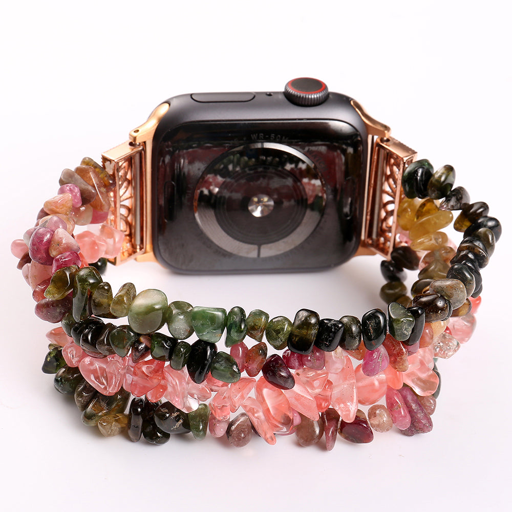 Natural Stones Watch Strap Replacement Wrist Band Bracelet for Apple Watch Series 8 41mm / Series 7 41mm / SE / SE(2022) / Series 6 / 5 / 4 40mm / Series 3 / 2 / 1 38mm - Multicolor