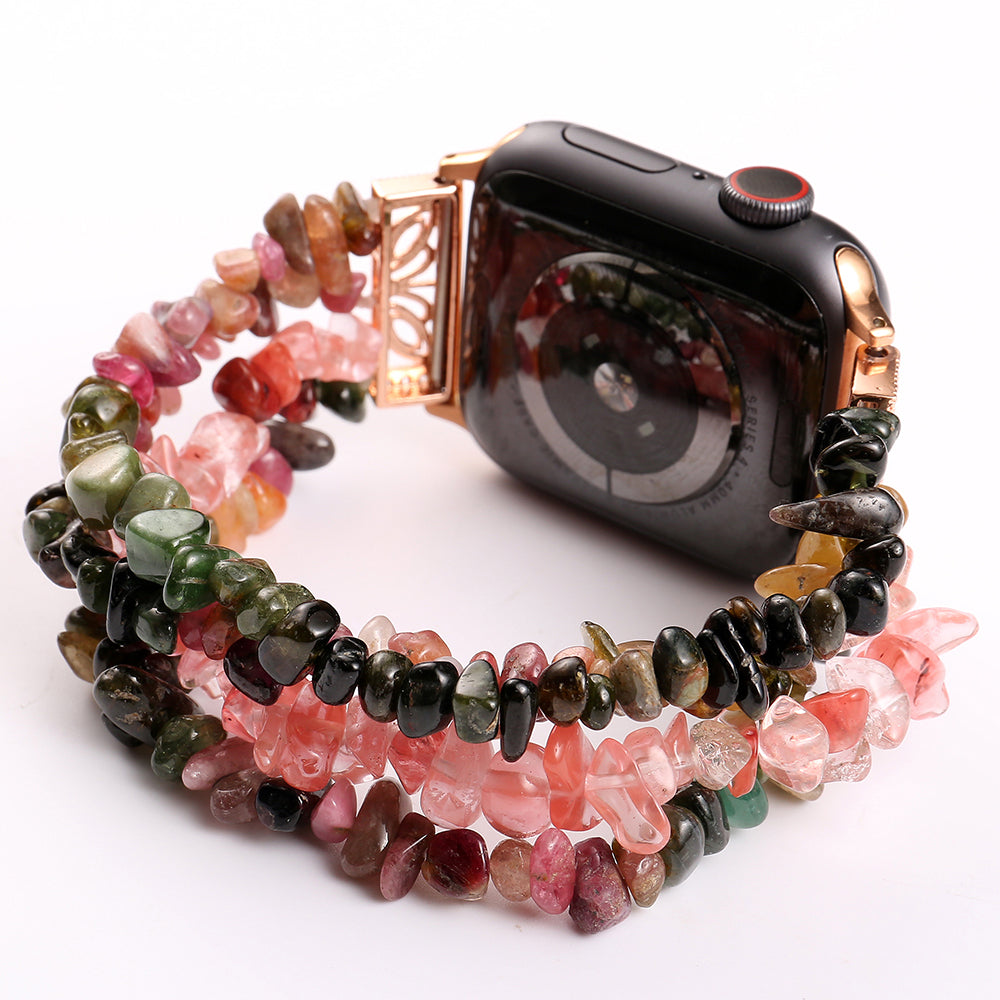 Natural Stones Watch Strap Replacement Wrist Band Bracelet for Apple Watch Series 8 41mm / Series 7 41mm / SE / SE(2022) / Series 6 / 5 / 4 40mm / Series 3 / 2 / 1 38mm - Multicolor
