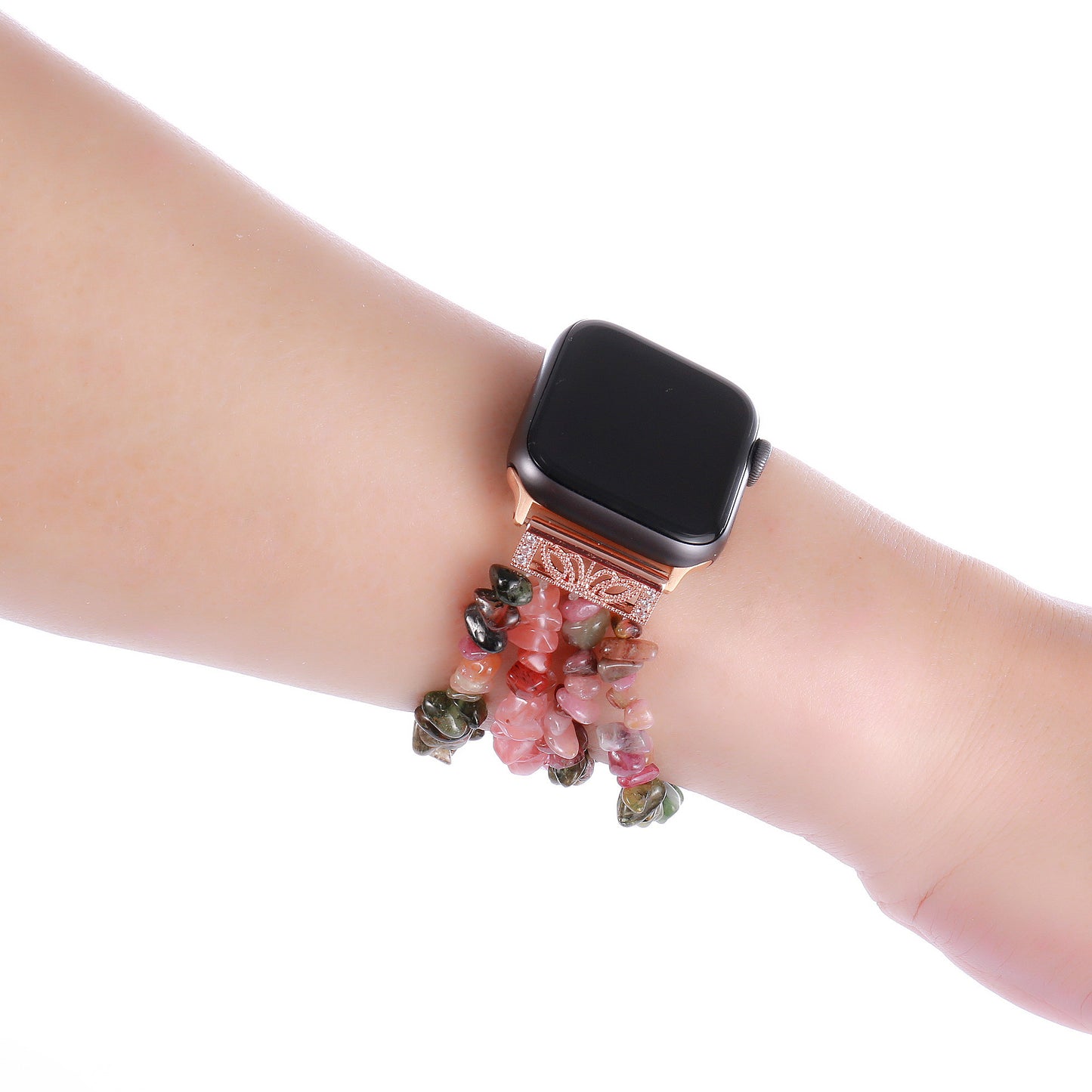 Natural Stones Watch Strap Replacement Wrist Band Bracelet for Apple Watch Series 8 41mm / Series 7 41mm / SE / SE(2022) / Series 6 / 5 / 4 40mm / Series 3 / 2 / 1 38mm - Multicolor