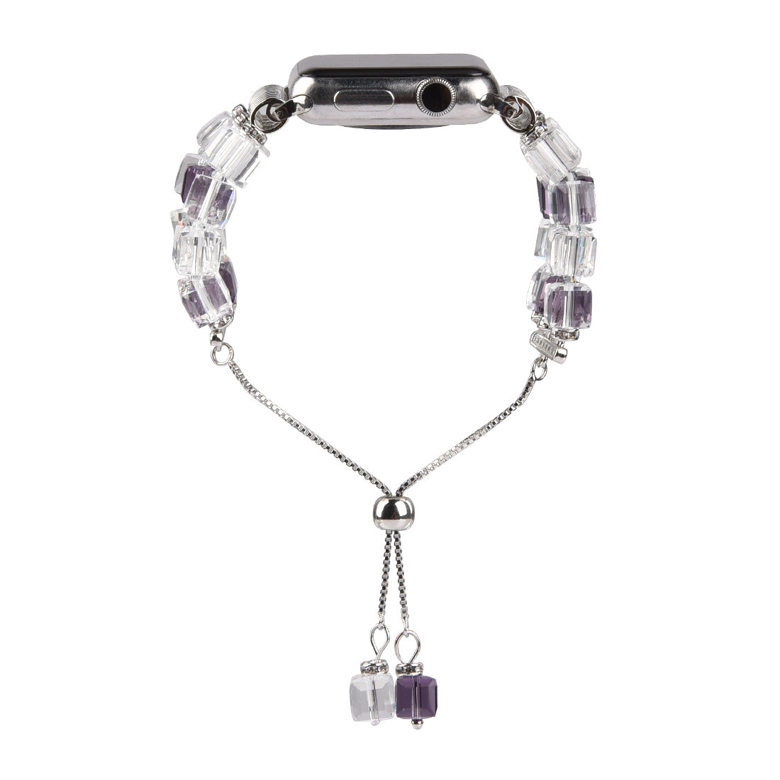 Faux Crystal Blocks Smart Watch Band Strap Bracelet for Apple Watch Series 8 41mm / Series 7 41mm / SE / SE(2022) / Series 6 / 5 / 4 40mm / Series 3 / 2 / 1 38mm - Transparent