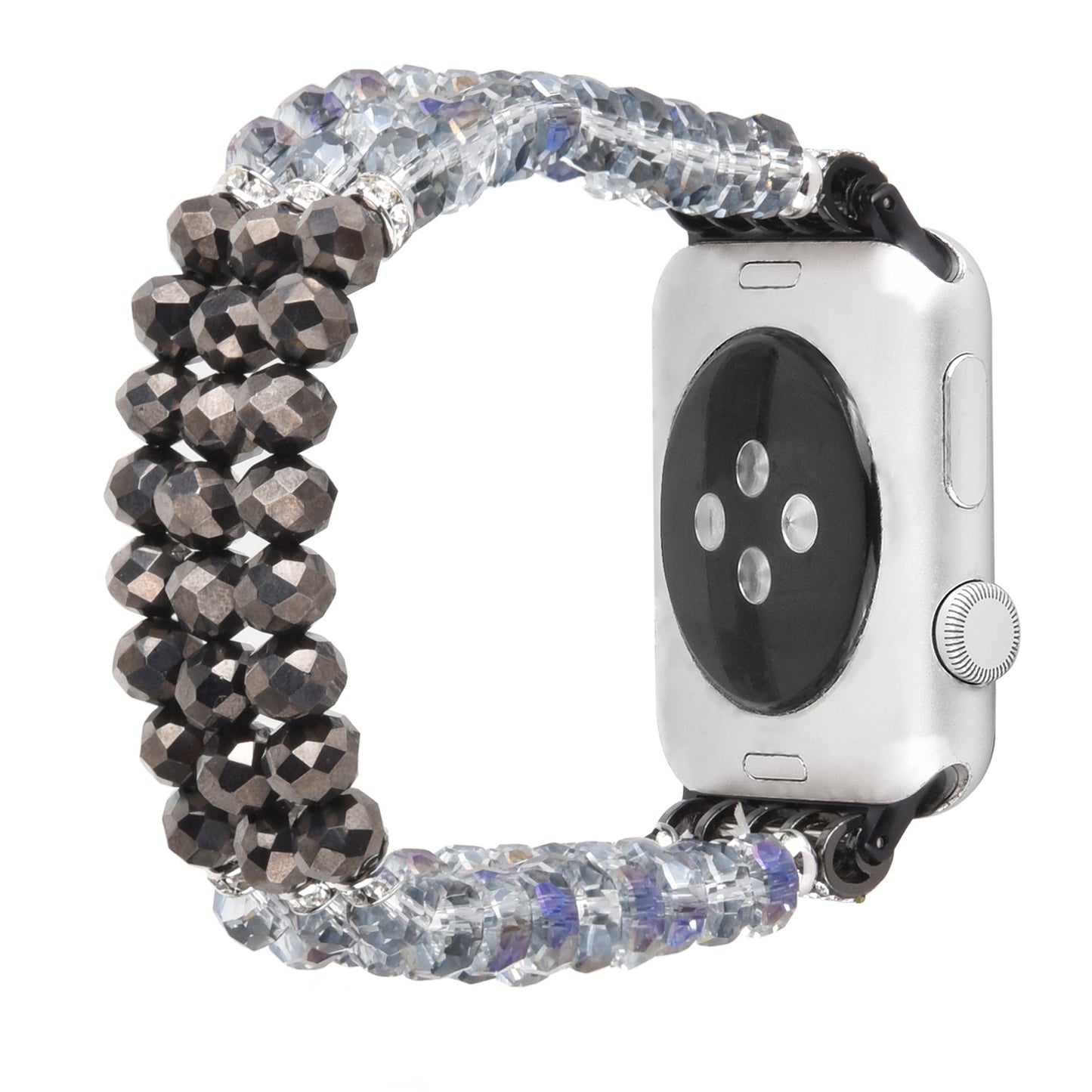Crystal Pearls Bracelet Exquisite Stylish Watch Band for Apple Watch Series 8 41mm / Series 7 41mm / SE / SE(2022) / Series 6 / 5 / 4 40mm / Series 3 / 2 / 1 38mm - Crystal Grey