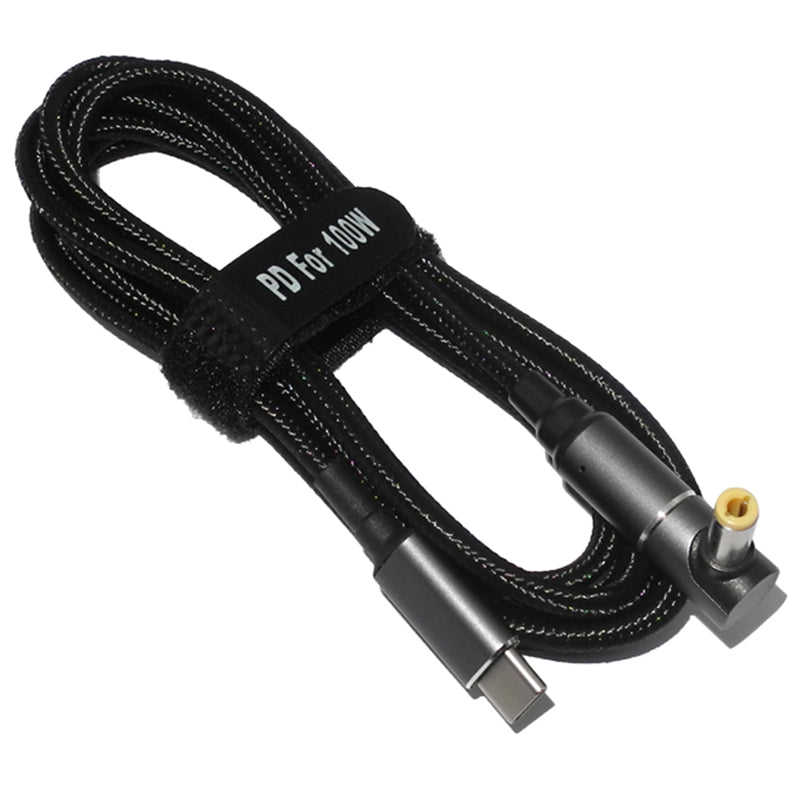 1.8m 100W Magnetic Cable USB C to 5.5x2.5 PD DC Power Adapter Converter for ASUS Lenovo ThinkPad Fast Charging USB C Cable Connector