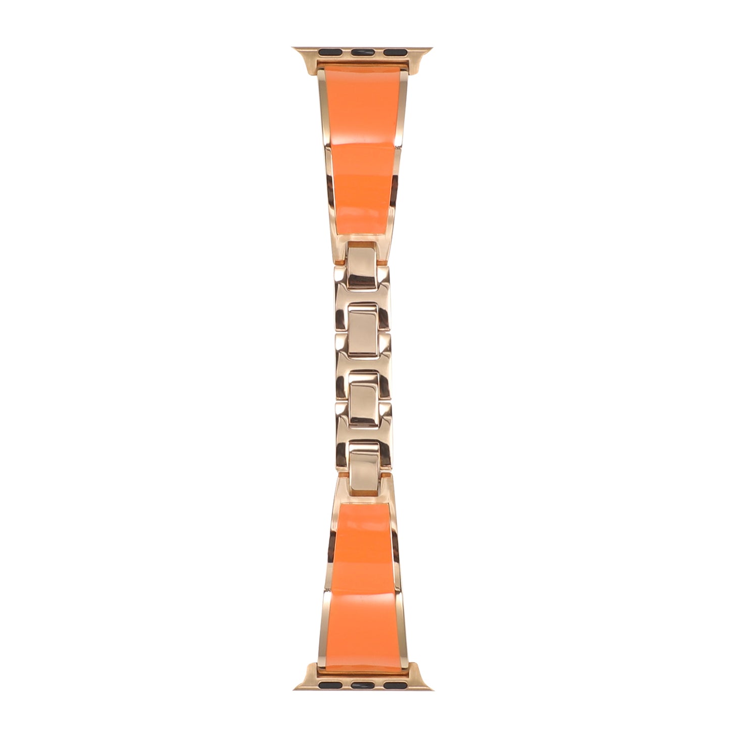 for Apple Watch Series 1 / 2 / 3 38mm / SE / SE(2022) / Series 4 / 5 / 6 40mm / Series 7 41mm / Series 8 41mm Chain Splicing Stainless Steel Watchband Watch Strap - Orange