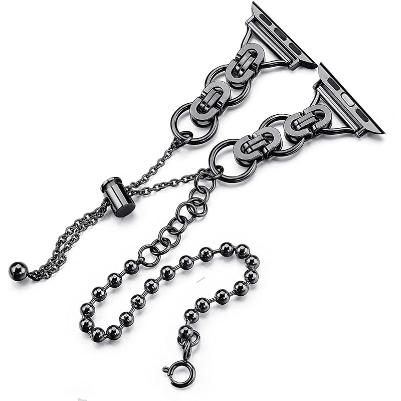 for Apple Watch Series 8 41mm / Series 7 41mm / SE / SE(2022) / SE / SE(2022)(2022) / Series 6 / 5 / 4 40mm / Series 3 / 2 / 1 38mm Watch Band Stainless Steel Bracelet Wristband Strap - Black