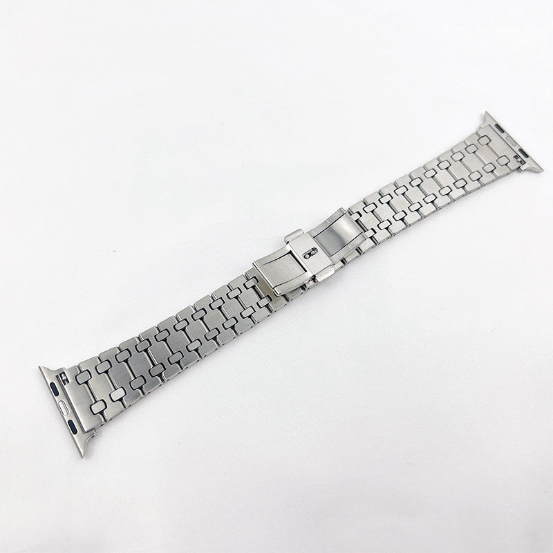 for Apple Watch Series 1 / 2 / 3 38mm / SE / SE(2022) / Series 4 / 5 / 6 40mm / Series 7 41mm Stainless Steel Durable Smart Watch Band Wrist Strap - Silver