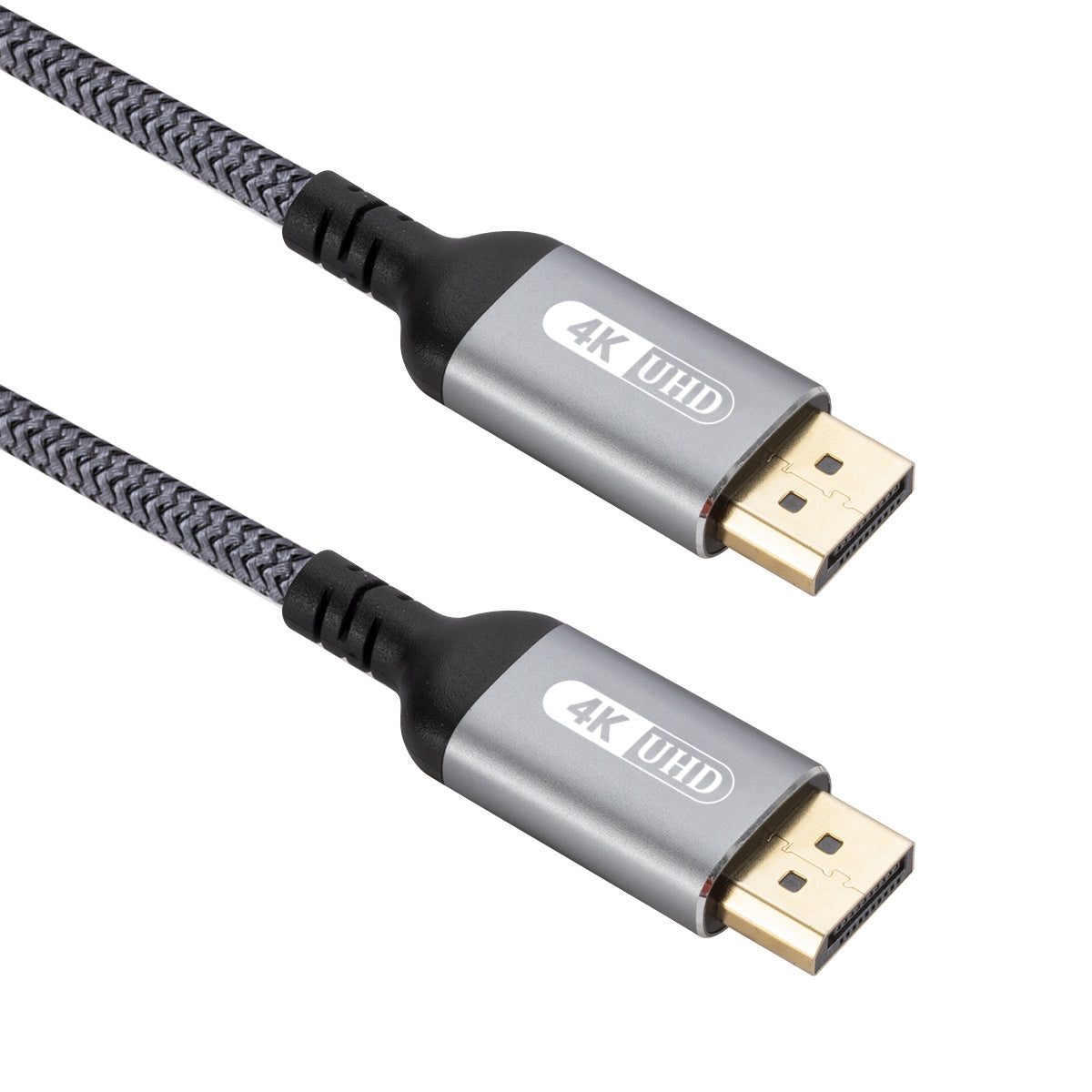 Uniqkart 2m DP Cable Convertor 4K High Speed Gold-plated Interface Braided Displayport Cord for Computer Gaming