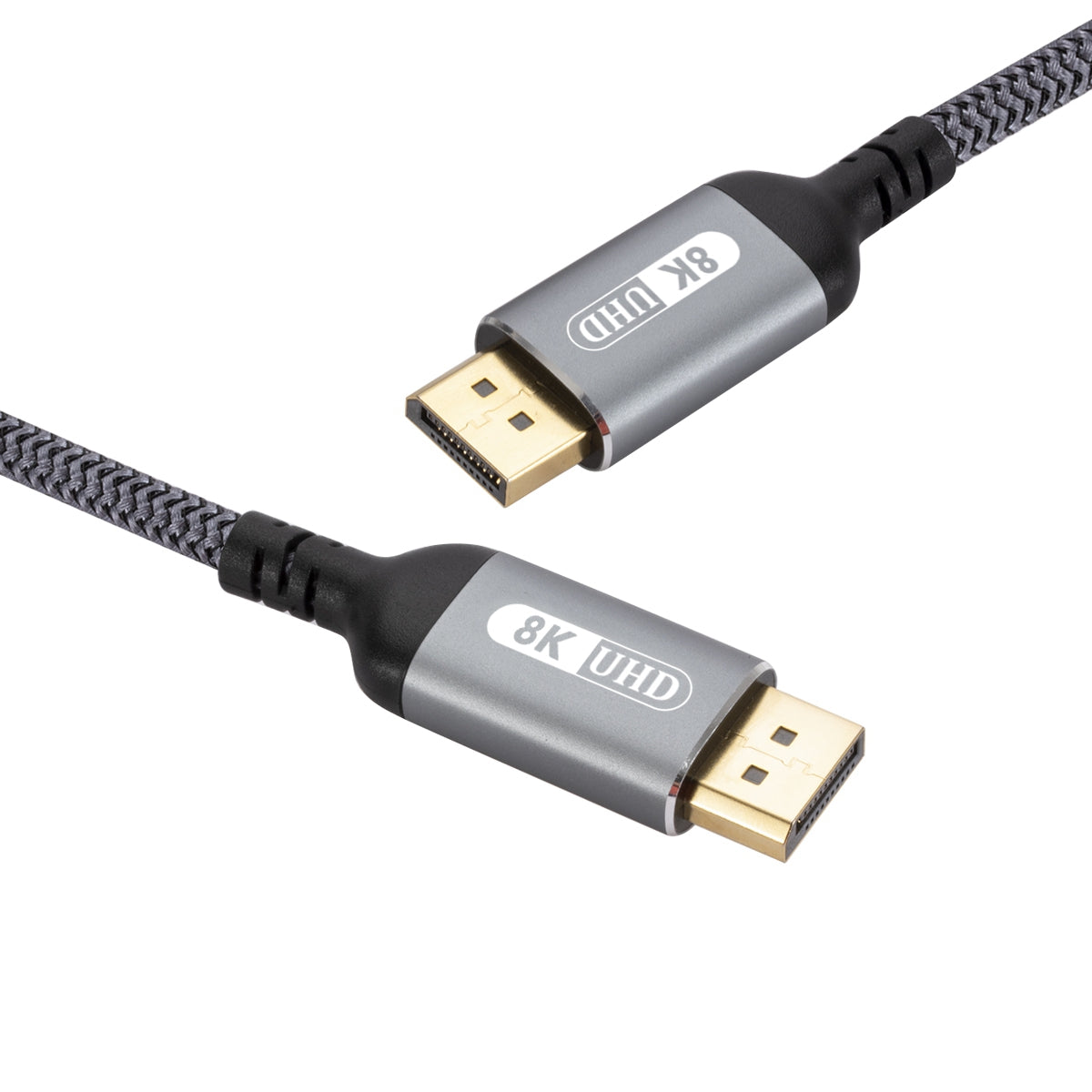 Uniqkart UHD DisplayPort Cable, 4m 8K DP to DP Cable Adapter Nylon Braided DisplayPort Cord Gold-Plated Connector DP Cable for Gaming Monitor Graphics Card