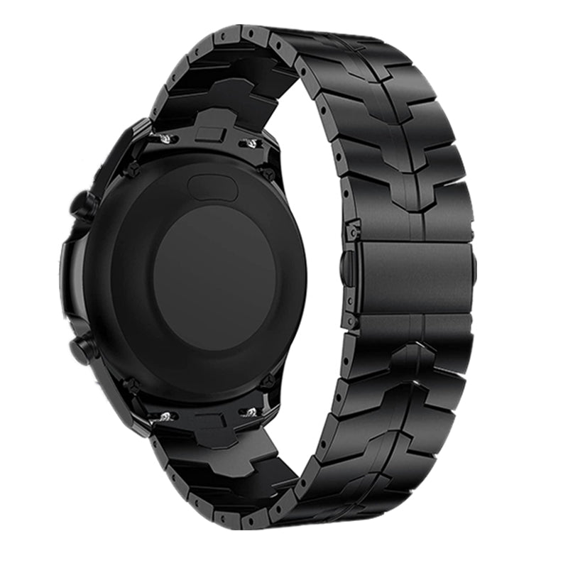 for Samsung Galaxy Watch6 40mm 44mm / Watch6 Classic 43mm 47mm / Watch 5 40mm 44mm / 5 Pro 45mm / Watch4 40mm 44mm Stainless Steel Wrist Strap Smart Watch Band - Black