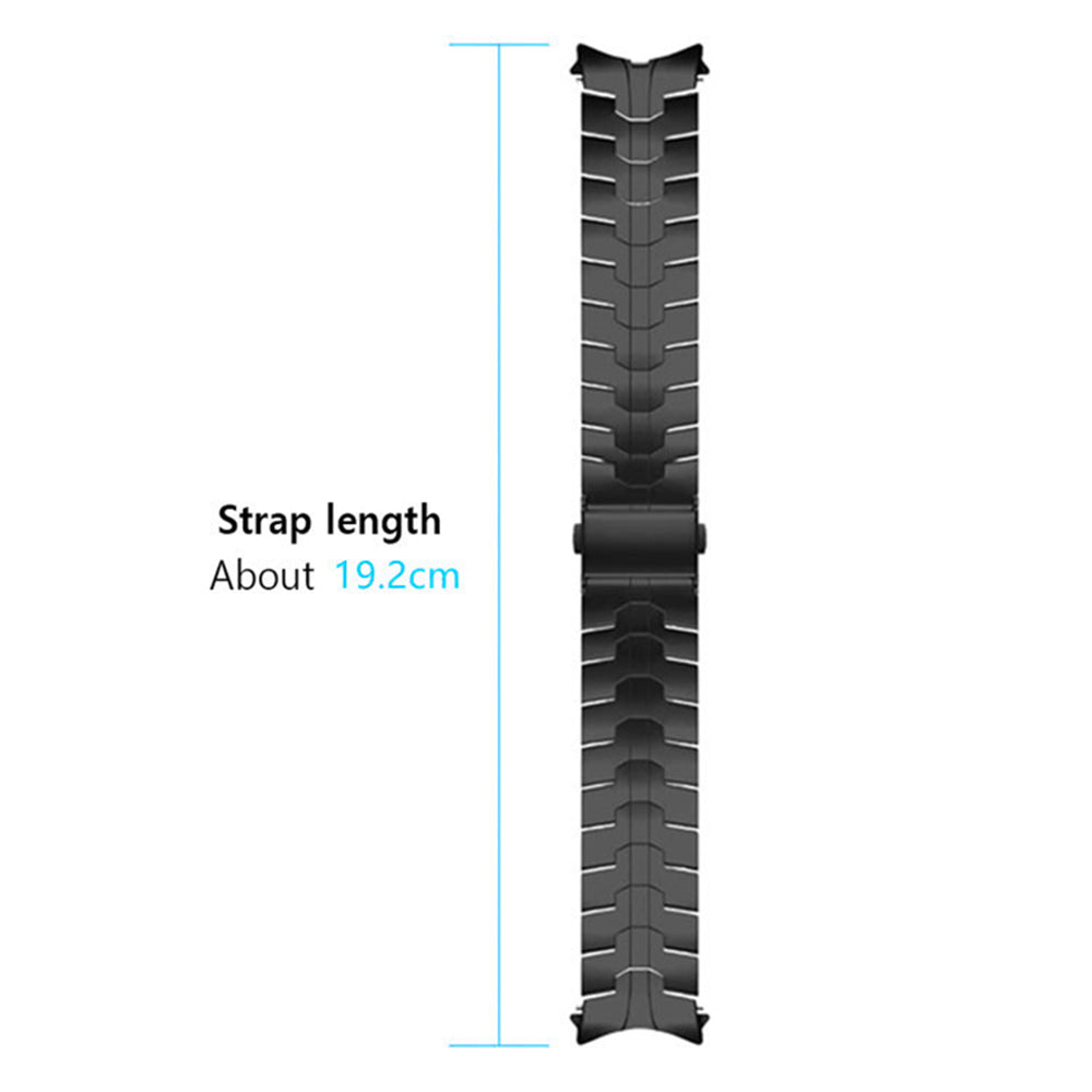 for Samsung Galaxy Watch6 40mm 44mm / Watch6 Classic 43mm 47mm / Watch 5 40mm 44mm / 5 Pro 45mm / Watch4 40mm 44mm Stainless Steel Wrist Strap Smart Watch Band - Black