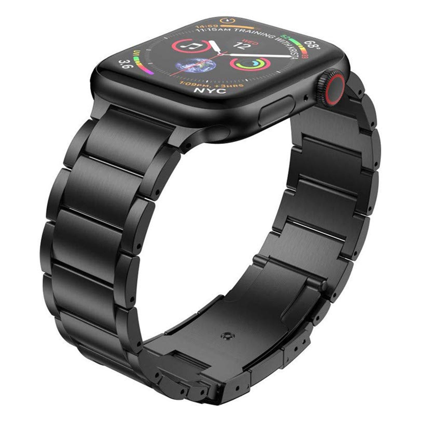 JLT For Apple Watch Series 8 41mm / Series 7 41mm / SE / SE(2022) / Series 6 / 5 / 4 40mm / Series 3 / 2 / 1 38mm Titanium Steel Watch Band Ultra-light Smart Watch Strap Replacement - Black