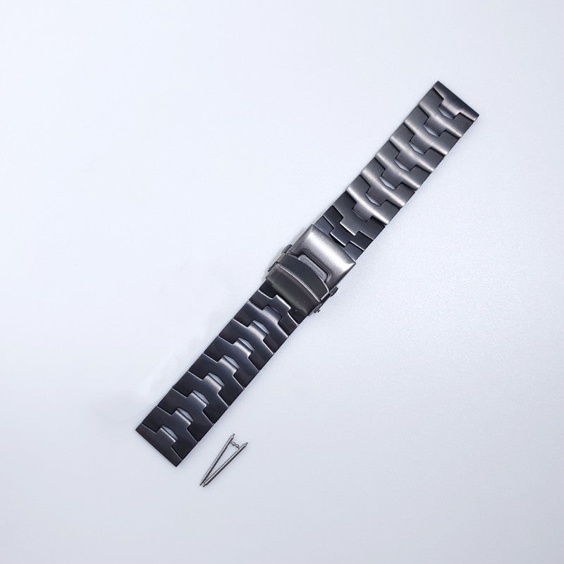 for Samsung Galaxy Watch3 45mm / Gear S3 Frontier / Gear S3 Classic / Huawei Watch GT3 Pro Titanium Steel Replacement Wrist Band 22mm Universal Watch Strap - Grey