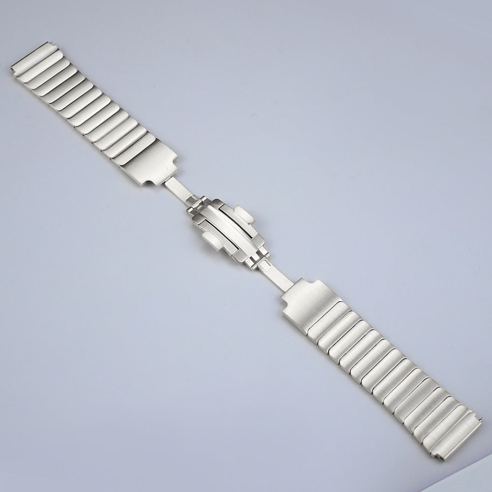 For Huawei Watch GT 2 46mm / Watch GT 3 Pro 46mm Titanium Steel 22mm Smart Watch Band Universal Quick Release Replacement Strap - Silver