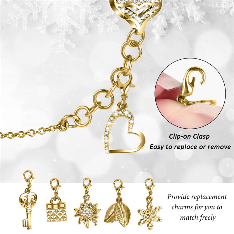 For Apple Watch Series 3 / 2 / 1 38mm Metal Watch Band with Hollow Rhinestone Decor PC Protective Frame Cover Adjustable Pendant Bracelet - Gold