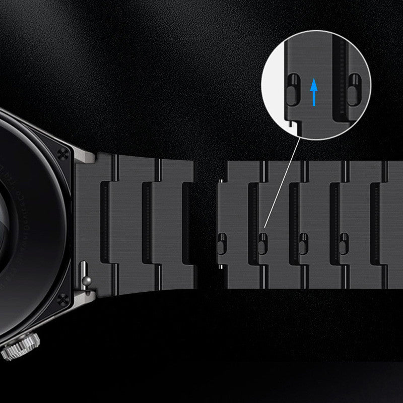 For Huawei Watch 3 / Watch GT 3 Pro 46mm / GT2 46mm Quick Release Stainless Steel Watch Band 22mm Replacement Wrist Strap - Black