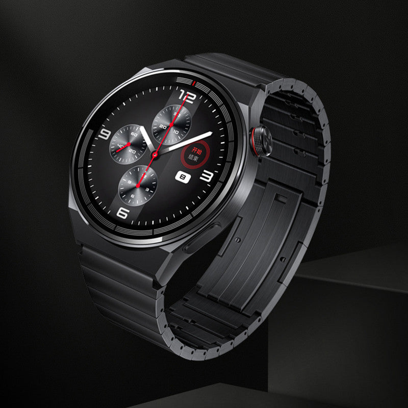 For Huawei Watch 3 / Watch GT 3 Pro 46mm / GT2 46mm Quick Release Stainless Steel Watch Band 22mm Replacement Wrist Strap - Black