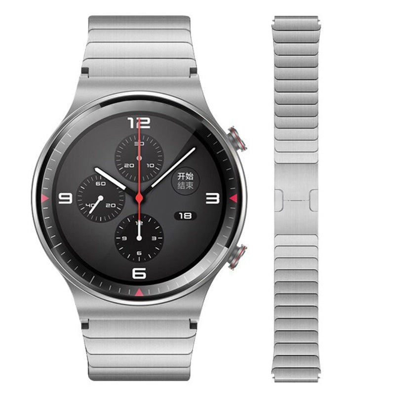 For Huawei Watch 3 / Watch GT 3 Pro 46mm / GT2 46mm Quick Release Stainless Steel Watch Band 22mm Replacement Wrist Strap - Silver