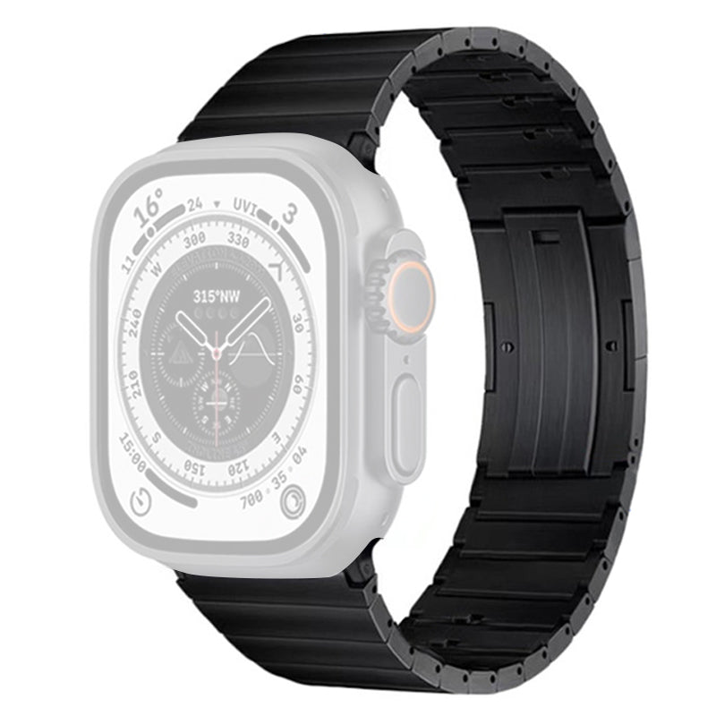 Quick Release Watch Band for Apple Watch Ultra 49mm / Series 8 7 45mm / Series 6 5 4 SE (2022) SE 44mm / Series 3 2 1 42mm Stainless Steel Replacement Wrist Strap - Black