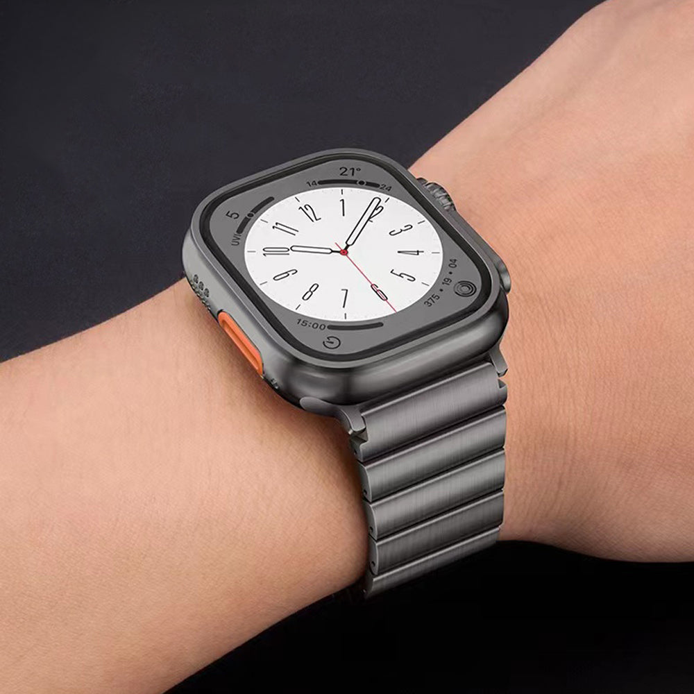 Titanium Steel Band For Apple Watch Series 8 7 41mm / Series 6 5 4 SE (2022) SE 40mm / Series 3 2 1 38mm Quick Release Watch Strap - Titanium