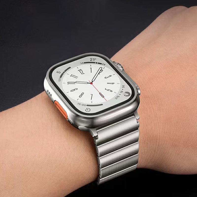 Titanium Steel Band For Apple Watch Series 8 7 41mm / Series 6 5 4 SE (2022) SE 40mm / Series 3 2 1 38mm Quick Release Watch Strap - Silver