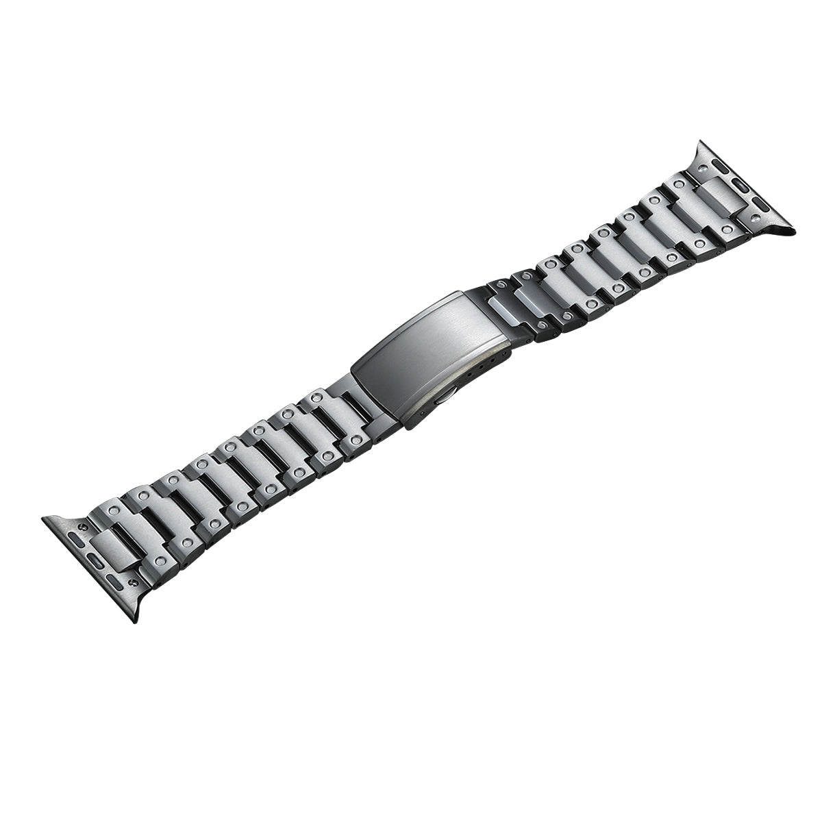 For Apple Watch Series 8 / 7 41mm / 6 / 5 / 4 / SE / SE (2022) 40mm / 3 / 2 / 1 38mm Replacement Wrist Band Titanium Steel Watch Strap - Grey