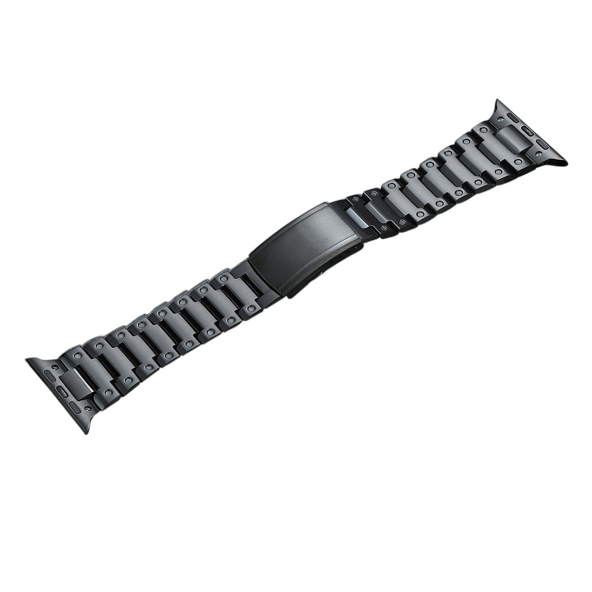 For Apple Watch Series 8 / 7 41mm / 6 / 5 / 4 / SE / SE (2022) 40mm / 3 / 2 / 1 38mm Replacement Wrist Band Titanium Steel Watch Strap - Black