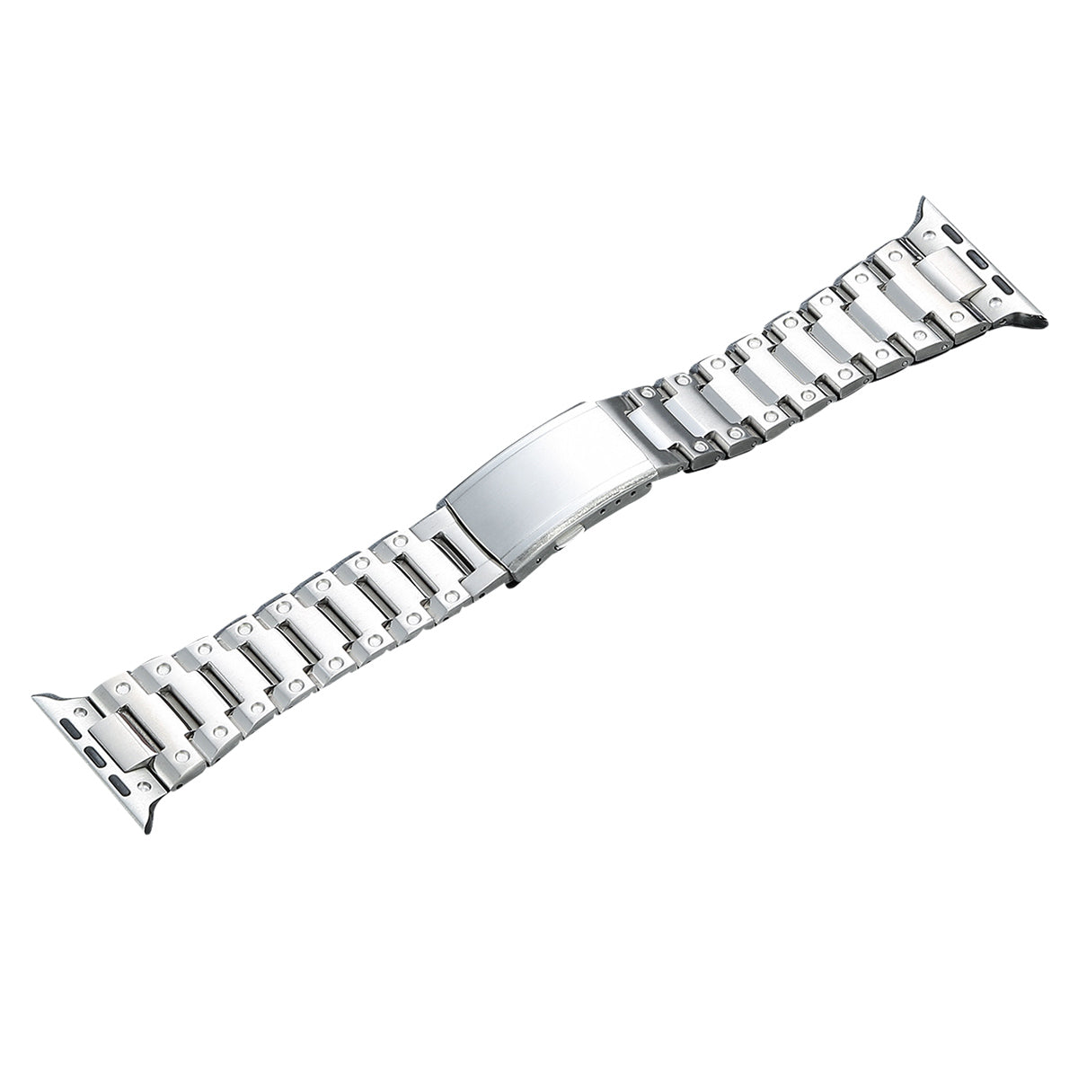 For Apple Watch Series 8 / 7 41mm / 6 / 5 / 4 / SE / SE (2022) 40mm / 3 / 2 / 1 38mm Replacement Wrist Band Titanium Steel Watch Strap - Silver